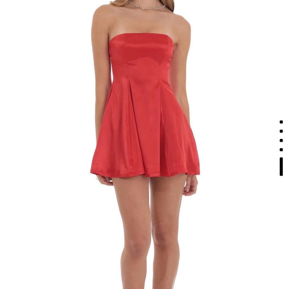 Lucy in the Sky Strapless Scarlet Dress